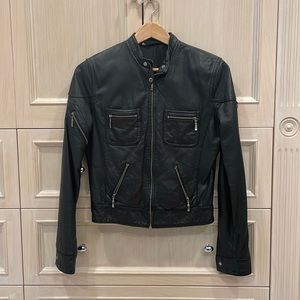 Bird of Chaos Leather Moto Jacket